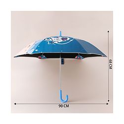 Pine Kids Free Size Space Theme Printed Umbrella - Blue
