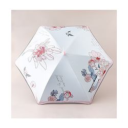 Pine Kids Umbrella With Floral Print - Pink & White