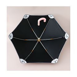 Pine Kids Umbrella With Floral Print - Pink & White