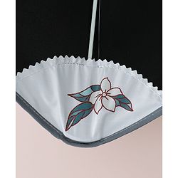 Pine Kids Umbrella With Floral Print - Pink & White