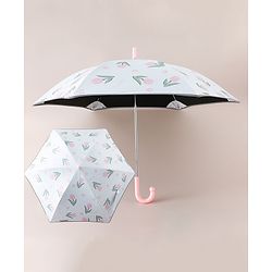 Pine Kids Free Size Floral Printed Umbrella - Pink & Light Blue