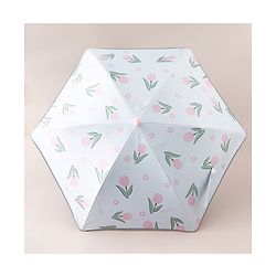 Pine Kids Free Size Floral Printed Umbrella - Pink & Light Blue