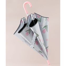 Pine Kids Free Size Floral Printed Umbrella - Pink & Light Blue