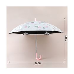 Pine Kids Free Size Floral Printed Umbrella - Pink & Light Blue