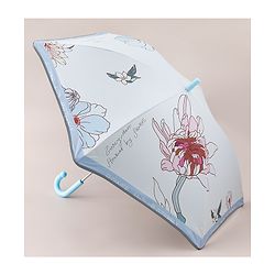 Pine Kids Free Size Floral Printed Umbrella - Light Blue