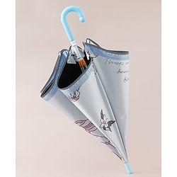 Pine Kids Free Size Floral Printed Umbrella - Light Blue
