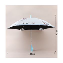 Pine Kids Free Size Floral Printed Umbrella - Light Blue