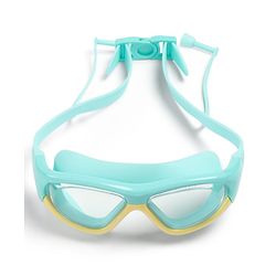 Pine Kids Swimming Goggles and Cap Set with Adjustable Fit- Light Green