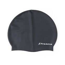 Pine Kids Swimming Goggles and Cap Set with Adjustable Fit- Black & White