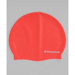 Pine Active Swimming Goggles and Cap Set with Adjustable Fit- Red & Blue