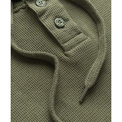 Pine Kids Cotton Knit Half Sleeves Hooded Solid Coloured T-Shirt With Kangaroo Pockets - Olive Green