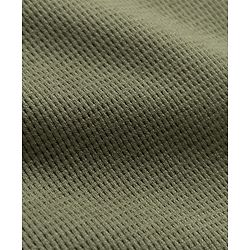 Pine Kids Cotton Knit Half Sleeves Hooded Solid Coloured T-Shirt With Kangaroo Pockets - Olive Green
