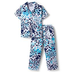 Pine Kids Single Jersey Knit Half Sleeves Co-ord Night Suit With Leopard Print - White