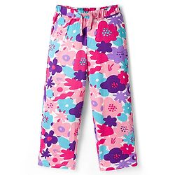 Pine Kids Single Jersey Knit Half Sleeves Night Suit With Floral Print - Pink & White