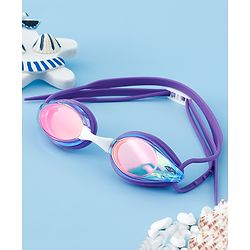 Pine Active Free Size Solid Coloured Swimming Goggles - Purple