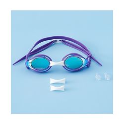 Pine Active Free Size Solid Coloured Swimming Goggles - Purple