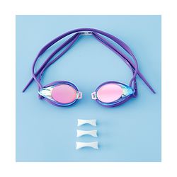 Pine Active Free Size Solid Coloured Swimming Goggles - Purple