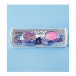 Pine Active Free Size Solid Coloured Swimming Goggles - Purple