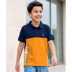 Pine Kids Cotton Knit Polo T-Shirt with Graphic Print Multi Colors 4-5 Years