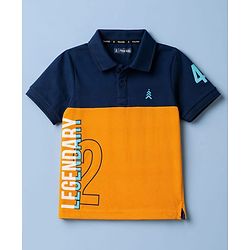 Pine Kids Cotton Knit Polo T-Shirt with Graphic Print Multi Colors 4-5 Years