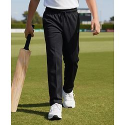 Pine Active Woven Full Length Super Stretch Solid Coloured Track Pant - Black
