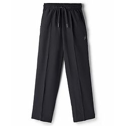Pine Active Woven Full Length Super Stretch Solid Coloured Track Pant - Black