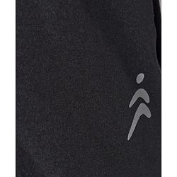 Pine Active Woven Full Length Super Stretch Solid Coloured Track Pant - Black