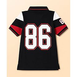 Pine Kids Cotton Knit T-Shirts Polo Neck Half Sleeves  Front & Back Graphic Multi Colors 4-5 Years