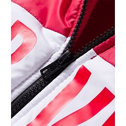 Pine Kids Marvel Woven Full Sleeves Hooded Winter Jacket With Avengers Graphic - Red & Black