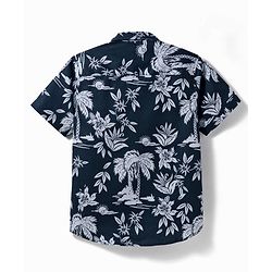 Pine Kids Woven Half Sleeves Shirt With Tree Print - Multicolor