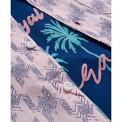 Pine Kids Viscose Woven Half Sleeves Shirt With Printed T-Shirt - Multicolour