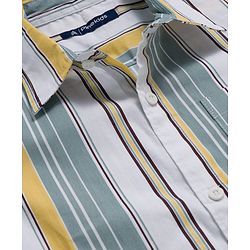 Pine Kids Viscose Woven Half Sleeves Shirt With Stripes - Multicolour