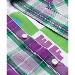 Pine Kids Cotton Woven Half Sleeves Shirt With Printed T-Shirt - Multicolour