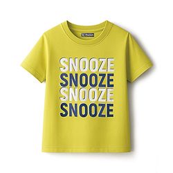 Pine Kids Single Jersey Knit Half Sleeves Night Suit With Text Print - Green & Blue