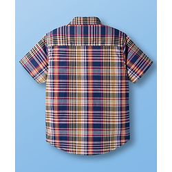 Pine Kids Cotton Woven Half Sleeves Shirt With Printed T-Shirt - Multicolour