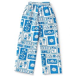 Pine Kids Single Jersey Knit Half Sleeves Co-ords Night Suit With Floral Print - White & Blue