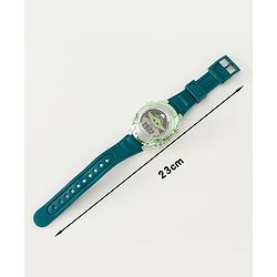 Pine Kids Free Size Digital Watch 23.5 cm - Green & Black