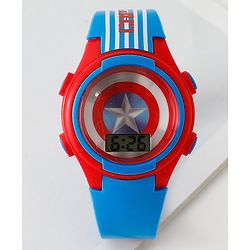 Pine Kids Mravel Print Free Size Digital Watch 23.5 cm - Red & Blue