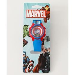 Pine Kids Mravel Print Free Size Digital Watch 23.5 cm - Red & Blue