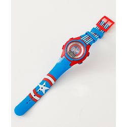 Pine Kids Mravel Print Free Size Digital Watch 23.5 cm - Red & Blue