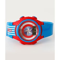 Pine Kids Mravel Print Free Size Digital Watch 23.5 cm - Red & Blue