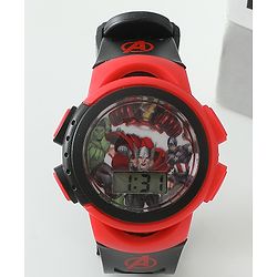 Pine Kids Marvel Digital Watch For Boys - Red & Black