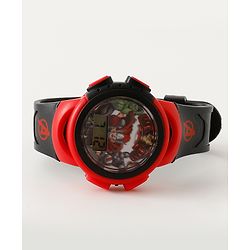 Pine Kids Marvel Digital Watch For Boys - Red & Black