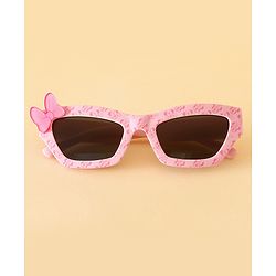Pine Kids Free Size Sunglasses With Bow Applique - Pink
