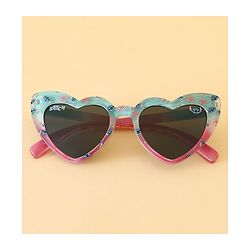 Pine Kids Stitch Theme Printed   Heart Style Eye Sunglasses-  Light Blue