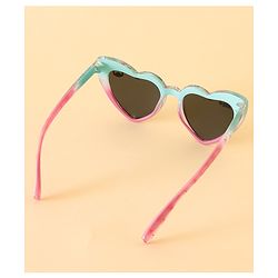 Pine Kids Stitch Theme Printed   Heart Style Eye Sunglasses-  Light Blue