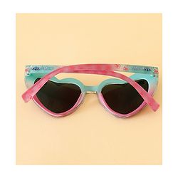 Pine Kids Stitch Theme Printed   Heart Style Eye Sunglasses-  Light Blue