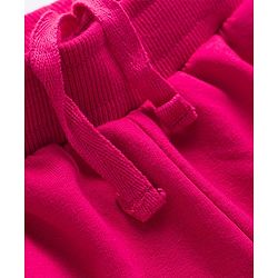 Pine Kids Knit Full Length Solid Coloured Lounge Pant With Pockets - Dark Pink