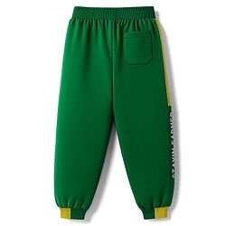 Pine Kids Knit Full Length Lounge Pant With Text Print - Green