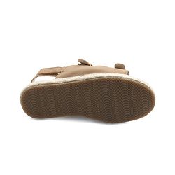 Pine Kids Solid Colour Sandals With Velcro Closure - Tan